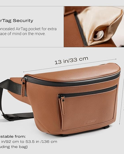 C Coiro Leather Camera Sling Bag, Weather Resistant Crossbody Camera Bag, Professional Pouch for Photographers