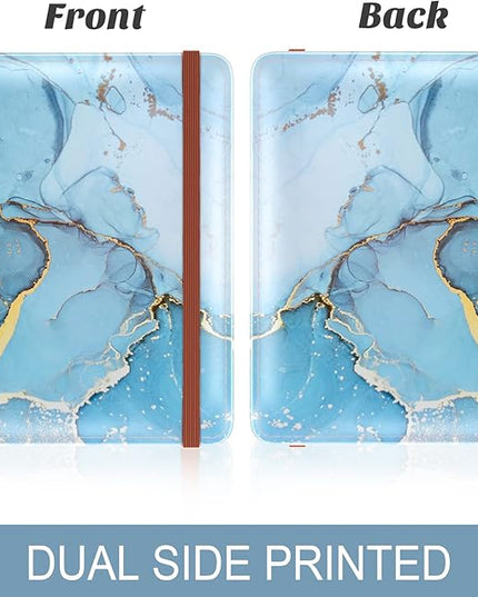 Passport Holder for Travel Essentials, Passport Wallet Cover Case for Travel Must Haves Accessories, Passport Book Holders for Women and Men, Blue Marble