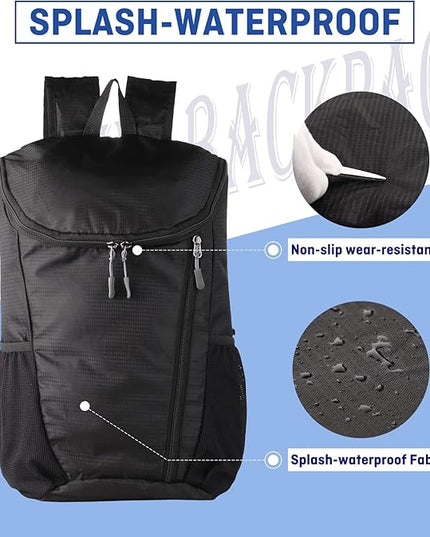 DOVO Hiking Backpack, Waterproof and Wear-resistant Lightweight Backpack Packable,Outdoor Travel Camping Daypack Foldable-PURPLE