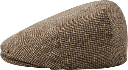 FEINION Men's Wool Tweed Newsboy Ivy Cap Gatsby Golf Flat Hat