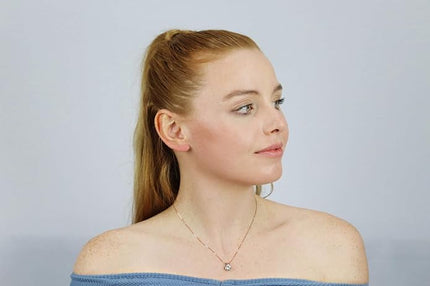 1/2 to 3 1/2 Carat Round Moissanite Solitaire Pendant Necklace in 14k Gold (H-I, cttw) 4-Prong 16 to 18 Inch Adjustable Chain Spring Ring by Diamond Wish