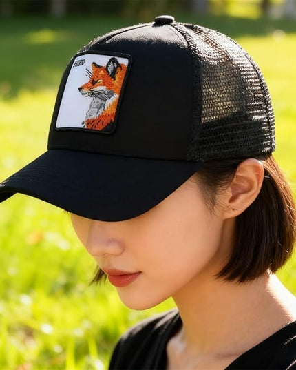Classic Unisex Various Animal Series Embroidery Farm Adjustable Mesh Snapback Trucker Hat