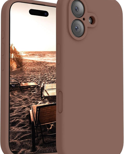 FireNova Magnetic for iPhone 17 Case, Compatible with MagSafe, [Integrated Silicone Camera Control Button] [Camera Protection] Anti-Scratch Microfiber Lining Phone Case, 6.3", Light Brown