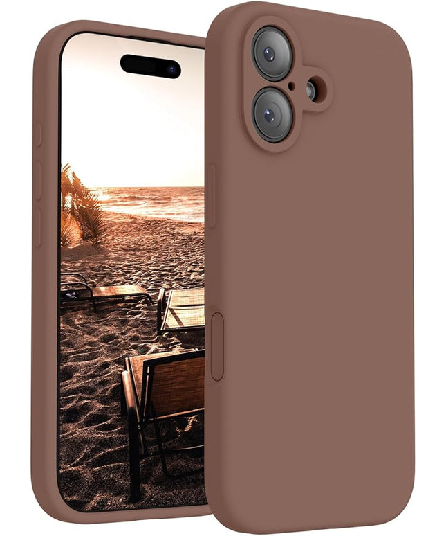 FireNova Magnetic for iPhone 17 Case, Compatible with MagSafe, [Integrated Silicone Camera Control Button] [Camera Protection] Anti-Scratch Microfiber Lining Phone Case, 6.3", Light Brown