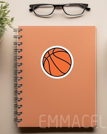 (3PCS) Basketball Stickers – Waterproof Vinyl Decals for Laptops, Water Bottles, Tumblers, Basketball Gift for Player Team and Fan 3" x 3".