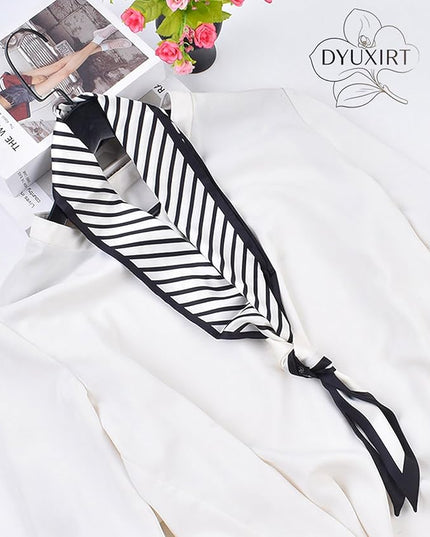 Head Scarf Purse Handle Neck Satin Hair Scarfs For Bag Lightweight Silky Long Thin Women's Fashion Scarves 59 * 5.9”
