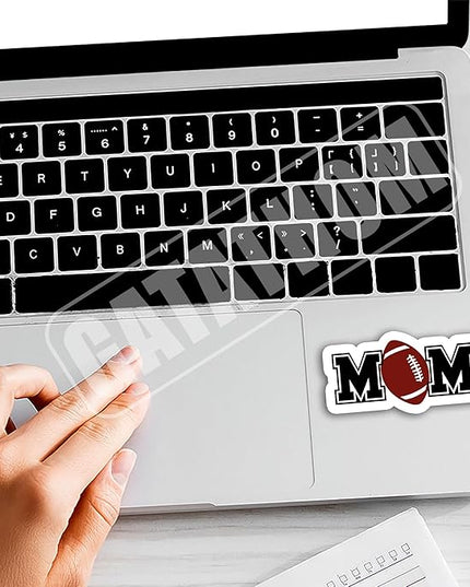 (3Pcs) Football Mom Sticker Decals – Waterproof Vinyl Decal for Laptop Phone Case Scrapbook Water Bottle, Tumbler – Cute Football Accessories for Moms, Mama, Mother, Football Lovers, 3" x 2.6"