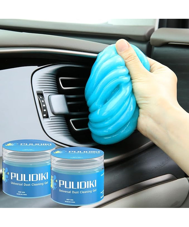 PULIDIKI Car Cleaning Gel Car Cleaning Putty Car Putty Auto Detailing Tools Car Slime Cleaner Dust Cleaning Gel for Car Interior Cleaner Car Cleaning Supplies Cleaning Kit Car Accessories Blue 2Pack