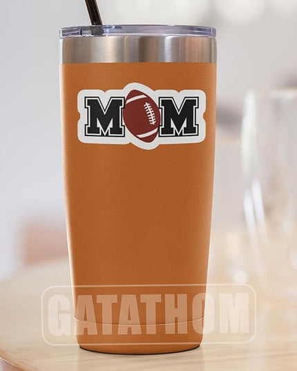 (3Pcs) Football Mom Sticker Decals – Waterproof Vinyl Decal for Laptop Phone Case Scrapbook Water Bottle, Tumbler – Cute Football Accessories for Moms, Mama, Mother, Football Lovers, 3" x 2.6"