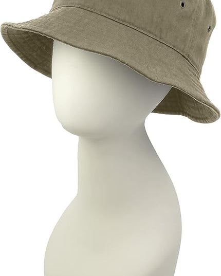 Utmost Bucket Hat 100% Cotton & Denim Lightweight Packable Outdoor Summer Beach Fishing Sun Hat(S/M, 1pc Khaki)