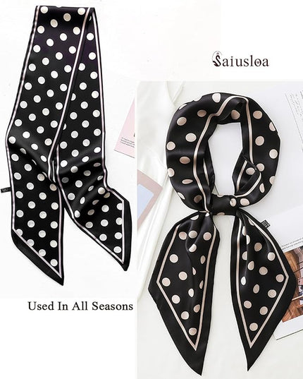 Purse Scarf For Handbags Head Scarves For Women's Hair Bags Scarfs Long Skinny Scarves Fashion Silky