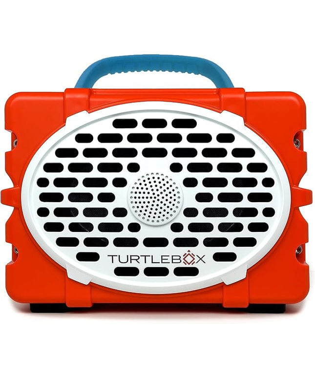 Turtlebox Original Gen 3: Portable Outdoor Bluetooth Speaker – Ultra-Loud (120dB), Waterproof (IP67), Rugged, Impact-Resistant, 3-Day Battery | Party Mode: Unlimited Pairing, Orange/Electric Blue