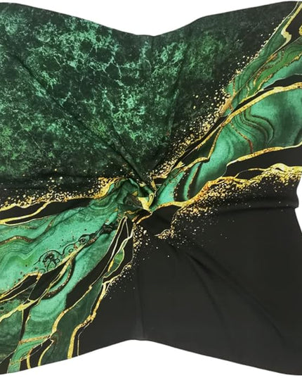 Julunar Silk Like Head Scarf for Women - Satin Large Hair Scarves - 35" Square Silk Hair Wrap for Sleeping with Gift Packed