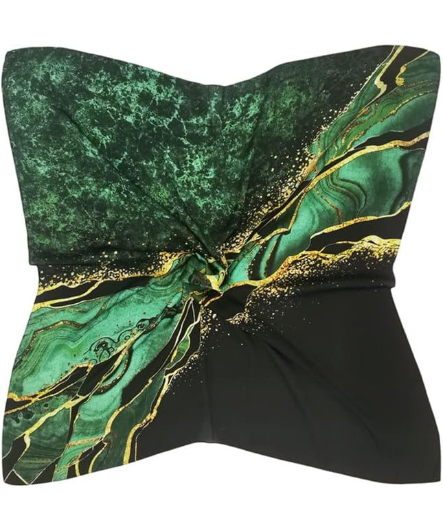 Julunar Silk Like Head Scarf for Women - Satin Large Hair Scarves - 35" Square Silk Hair Wrap for Sleeping with Gift Packed