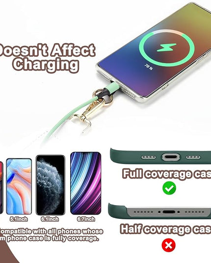 XANGNIER Clip and Go Strap for Phone with Wallet Crossbody, Phone Strap with Zippered Wallet, Adjustable Anti Theft Cellphone Lanyard for Women, Cellphone Chain Accessories,Multicolor 11