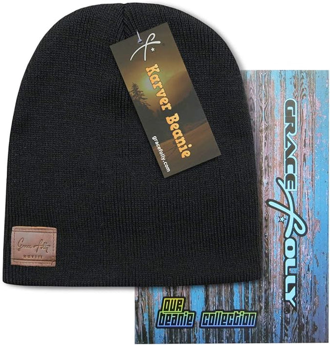 Grace Folly Knit Beanie Hat Cap for Men or Women