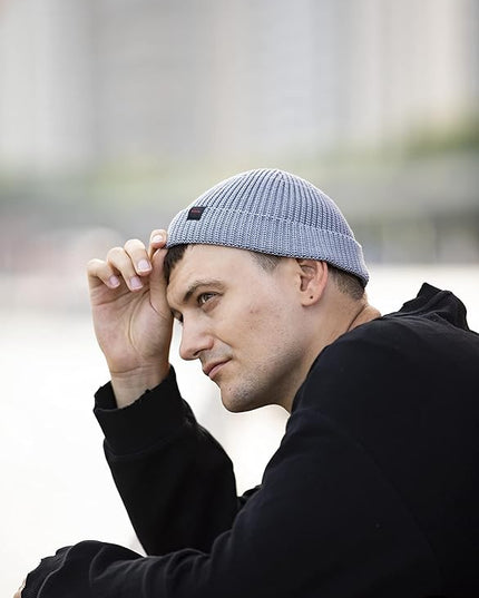 Fisherman Beanie Hats for Men Women,Knit Trawler Skull Cap,Watch Cap,Spring Fall Winter Warm Short Hats