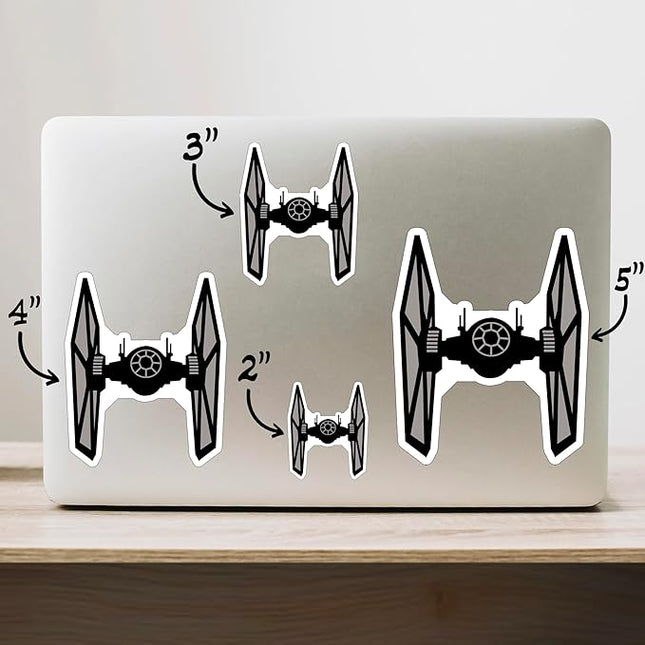 (1PC) Twin Ion Fighter Star Ship Sticker for Phone Tablet Laptop Car Truck Window | 4" Sticker