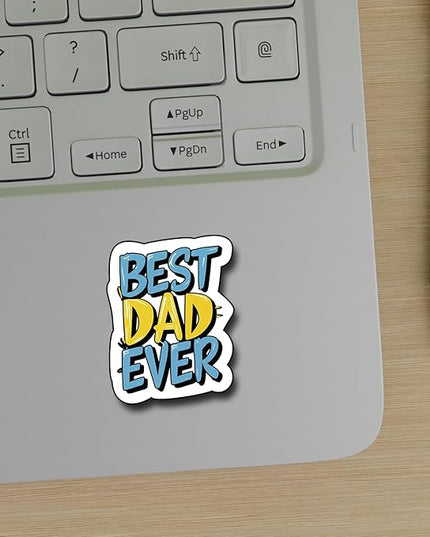 (3Pcs) Best Dad Ever Sticker, Decal Gifts Dad Decorate Books Laptop Phone Water Bottles Kindles Stickers Tumbler Sticker Waterproof Vinyl Decorate Sticker 2.5 x 3 Inch