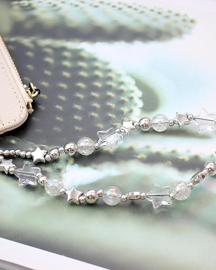 Beaded Camera Wrist Strap, Cute Phone Charms Strap, Pearl Bracelet Wrist Strap, Phone Keychain Decoration for Wallet