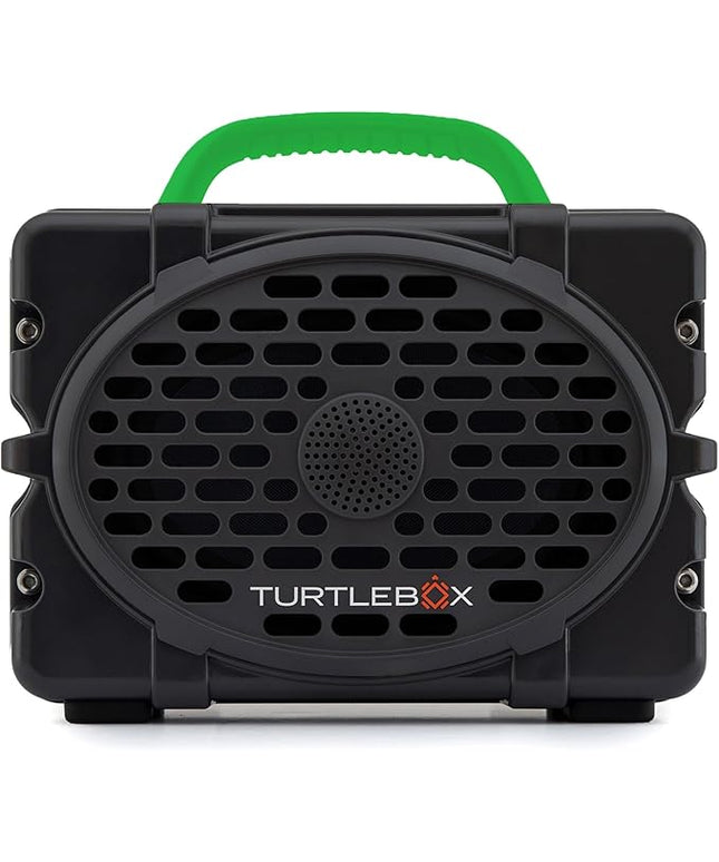 Turtlebox Original Gen 3: Portable Outdoor Bluetooth Speaker – Ultra-Loud (120dB), Waterproof (IP67), Rugged, Impact-Resistant, 3-Day Battery | Party Mode: Unlimited Pairing Stereo, Gray/Kelly Green