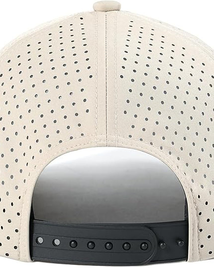 VOBOOM Men Quick Dry Baseball Cap Laser Cut Mesh Ball Curved Brim Snapback Hat