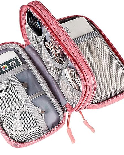 Electronic Organizer Travel USB Cable Accessories Bag/Case,Waterproof for Power Bank,Charging Cords,Chargers,Mouse,Earphones Flash Driver