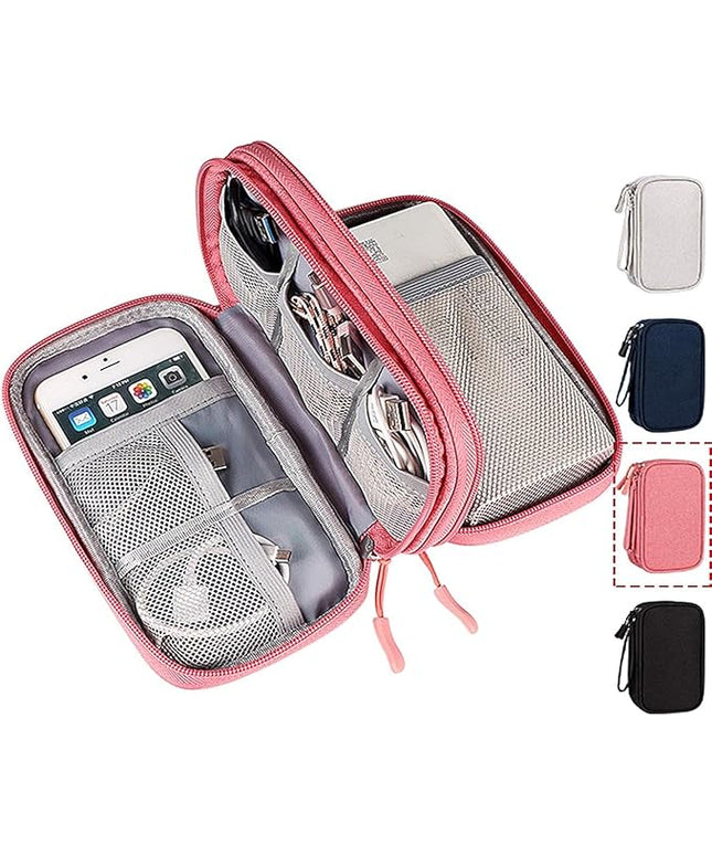 Electronic Organizer Travel USB Cable Accessories Bag/Case,Waterproof for Power Bank,Charging Cords,Chargers,Mouse,Earphones Flash Driver