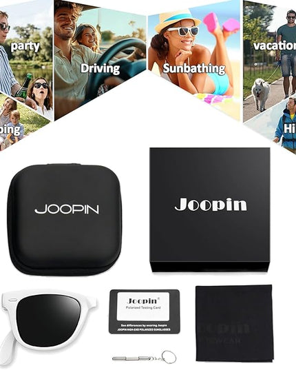 Joopin Square Sunglasses Polarized UV Protection Trendy Designer Sun Glasses Men Women