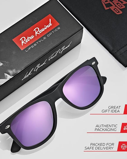 Retro Rewind Polarized Sunglasses for Men and Women - UV Protection Classic Sun Glasses