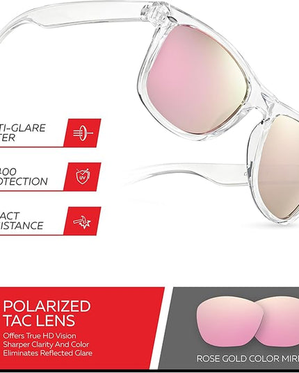 Retro Rewind Polarized Sunglasses for Men and Women - UV Protection Classic Sun Glasses