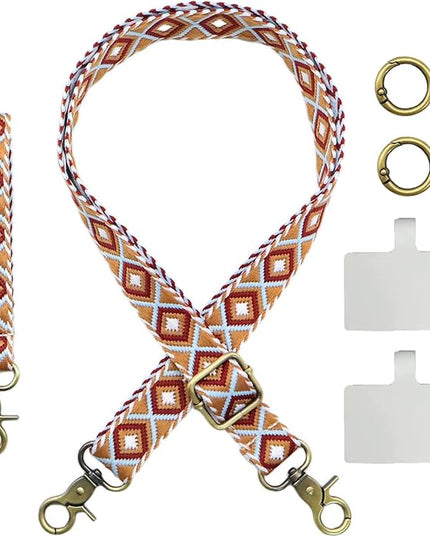 LEMEDE Adjustable Phone Lanyard - Phone Wristlet & Crossbody Phone Strap, Versatile for ID, Camera，Key straps(1" Width)