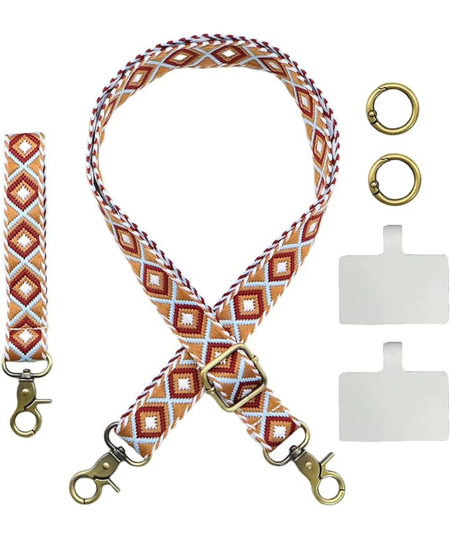 LEMEDE Adjustable Phone Lanyard - Phone Wristlet & Crossbody Phone Strap, Versatile for ID, Camera，Key straps(1" Width)