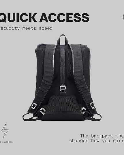 The Frenchie Co. - Anti-Theft Speed - Slim Minimalist Backpack - Hidden Zippers and Cut-Resistant Ballistic Nylon - Organized, Durable Security for Travel and Daily Commutes