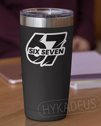 (3Pcs) Funny Six Seven 67 Stickers 6 7 Meme Vinyl Decals Waterproof for Water Bottle, Laptop, Phone Case, Tumbler, Helmet, Scrapbook, 3" x 2.5"
