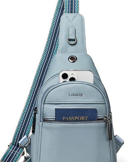 Sling Bag For Women Faux Leather Small Casual Daypack Backpack Fanny Pack Crossbody Chest Bags Purse