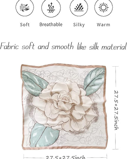 Satin Bandanas Head Scarf For Women Hair Scarves Accessories Lightweight Fashion Wrap Neck Silk Sleeping Headscarf