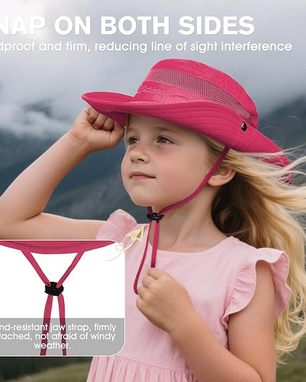 Century Star Outdoor Kids Sun Hat UPF 50+ Quick Dry Adjustable Bucket Hat Windproof Waterproof Beach Fishing Safari Hat