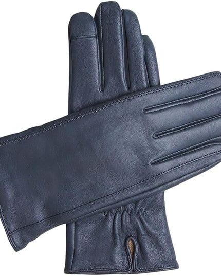 Downholme Touchscreen Leather Cashmere Lined Gloves for Women