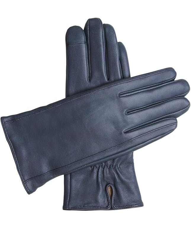 Downholme Touchscreen Leather Cashmere Lined Gloves for Women
