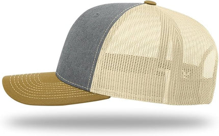 Richardson 112 Trucker Hat - Premium Adjustable Snapback Hat - Structured Six Panel Richardson Blank Caps
