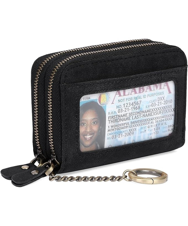 GOIACII Small Genuine Leather Wallet for Women, RFID Blocking Credit Card Holder Wallet