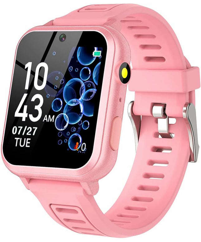 Smart Watch for Kids, Toddler Watch Toys with 39 Games Camera Video Recorder Music Alarm Calculator Calendar Stopwatch Flashlight Pedometer Birthday Gift Toys for 3-12 Year Old Boys and Girls (Pink)