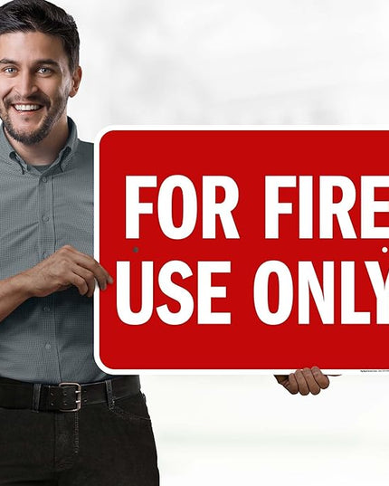 For Fire Use Only Sign, 18x24 Inches, Rust Free .063 Aluminum, Fade Resistant, Made in USA by My Sign Center