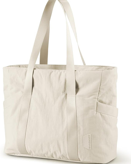 BAGSMART Tote Bag for Women, Tote Bag with Zipper Work Tote with Compartments Nurse Shoulder Hanbag for Travel, Gym