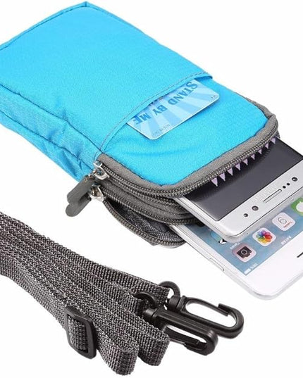 Universal Crossbody Cell Phone Purse Waist Pack Bag for Outdoor Sports Moblie Phone Carrying Cases Shoulder Belt Bag Pouch for iPhone 7 6/6S Plus Samsung Galaxy Phones Under 6.0'' from WaitingU