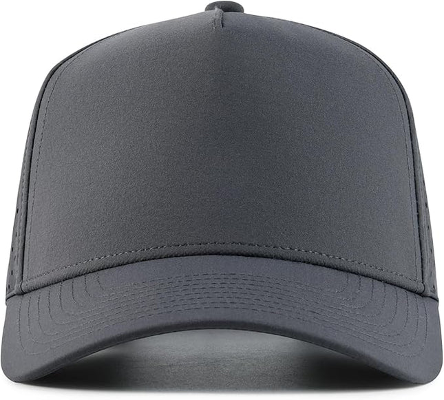 BOTVELA Men Adjustable Snapback Baseball Cap Vented Performance Laser Cut Mesh Hat