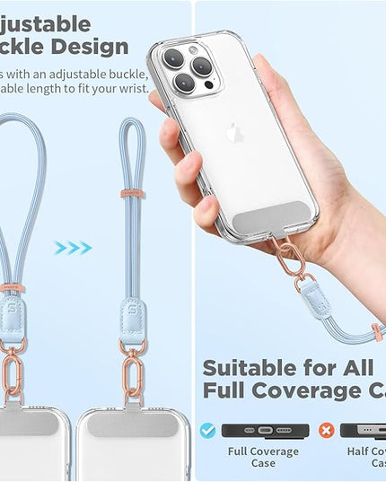 SURPHY Phone Wrist Strap, Keychain Wristlet, Phone Strap Charm with Tether Tab, Cellphone Lanyard Wrist, Key Chain for Women