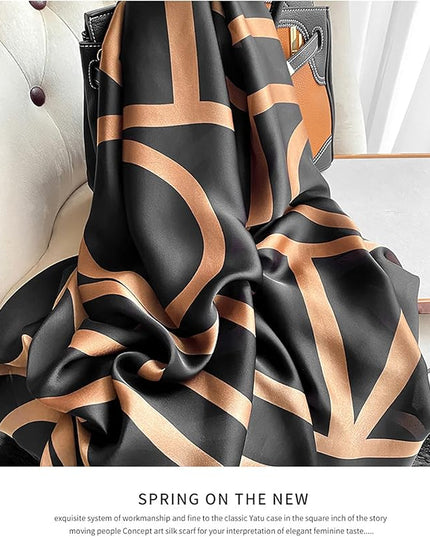 Fashion Scarves Scarf 100% Silk Feeling Scarf Silk Like Scarves Long Lightweight Sunscreen Shawls for Women