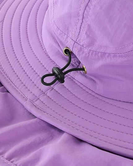 Home Prefer UPF 50+ Mens Wide Brim Fishing Hat with Neck Flap Sun Hat for Men Women Sun Protection Cap